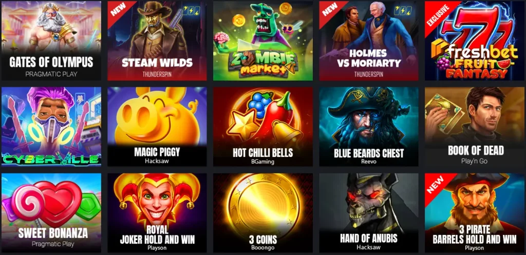 freshbet top games